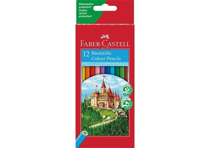 FABER CASTELL Farbstiftetui Castle 12ST sortiert