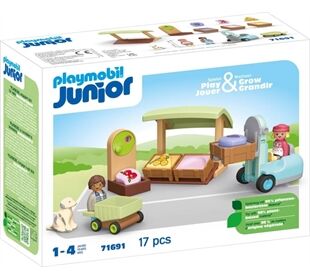 Playmobil Junior Bio-Marktstand & Gabelstapler