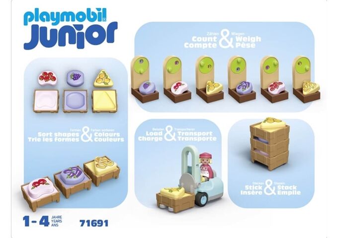 Playmobil Junior Bio-Marktstand & Gabelstapler