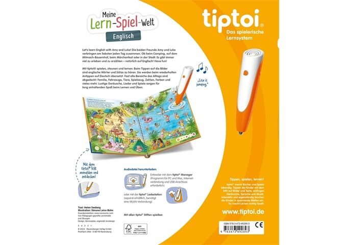 Ravensburger tiptoi® Meine Lern-Spiel-Welt Englisch