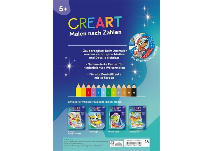 Ravensburger Creart Malen Nach Zahlen Ab 5, Zauberpap
