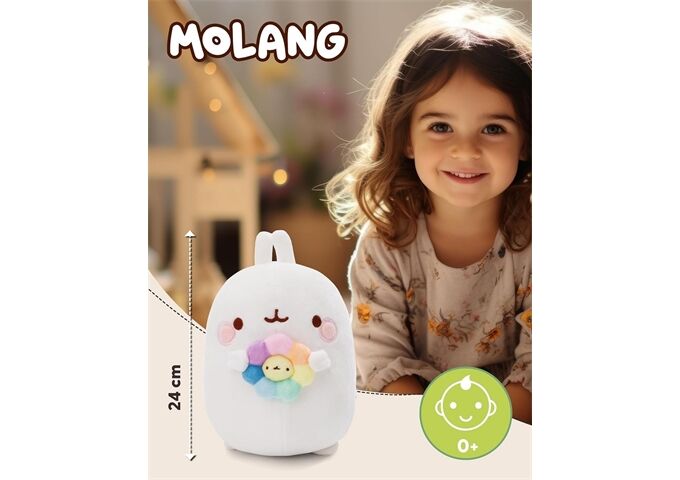 Nici Plüschfigur Molang mit Regenbogenblume