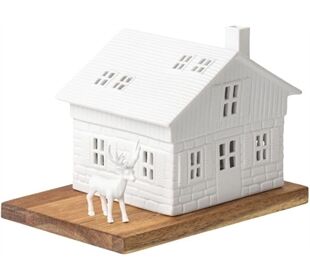  Lichthaus Skihütte 18x12x13cm
