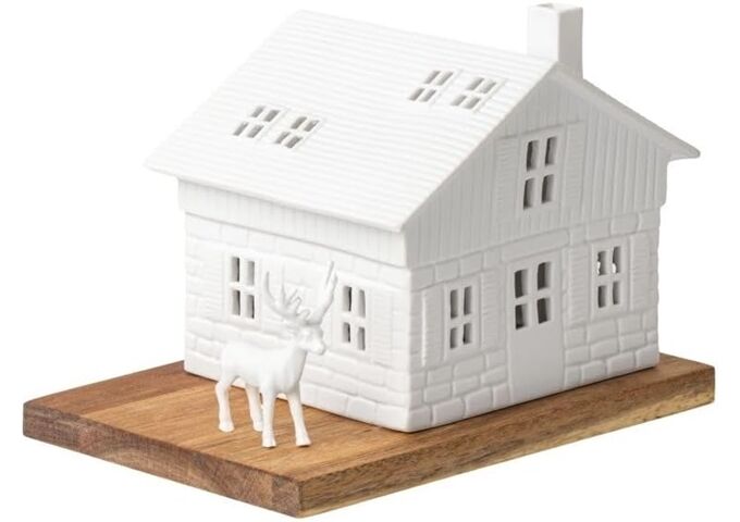  Lichthaus Skihütte 18x12x13cm