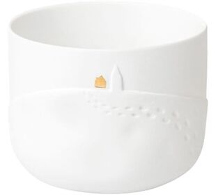 Räder Schneetag Teelicht Fußspuren H.7cm,D.9cm