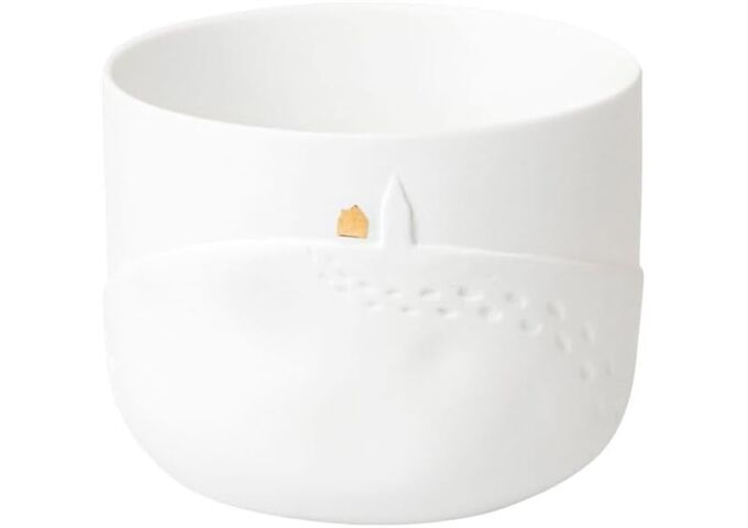 Räder Schneetag Teelicht Fußspuren H.7cm,D.9cm