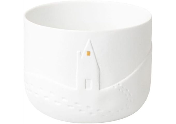 Räder Schneetag Teelicht Fußspuren H.7cm,D.9cm