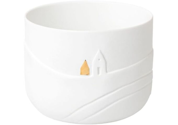 Räder Schneetag Teelicht SchlittenspurenH.7cm, D.9cm