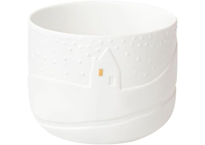 Räder Schneetag Teelicht Schneeflocken H.7cm, D.9cm