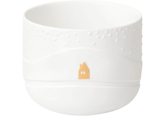 Räder Schneetag Teelicht Schneeflocken H.7cm, D.9cm