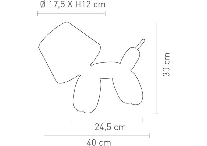 SOMPEX DOGGY - Tischleuchte silber