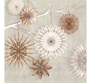 ihr Ideal Home Range PAPER STARS linen Lunch-Servietten