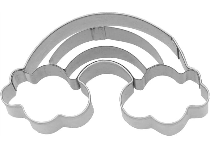 RBV BIRKMANN Ausstechform Süßes Regenbogen, Edelstahl, 7 cm