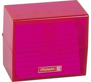 BRUNNEN Karteibox A8 gefüllt pink