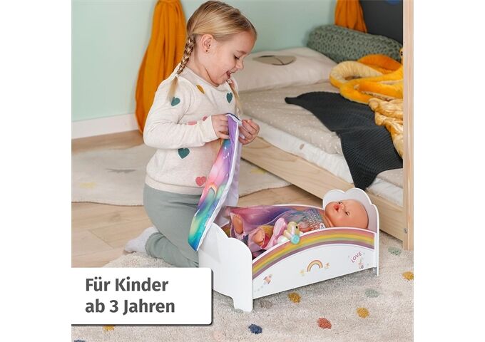  BABY born Regenbogen Bett