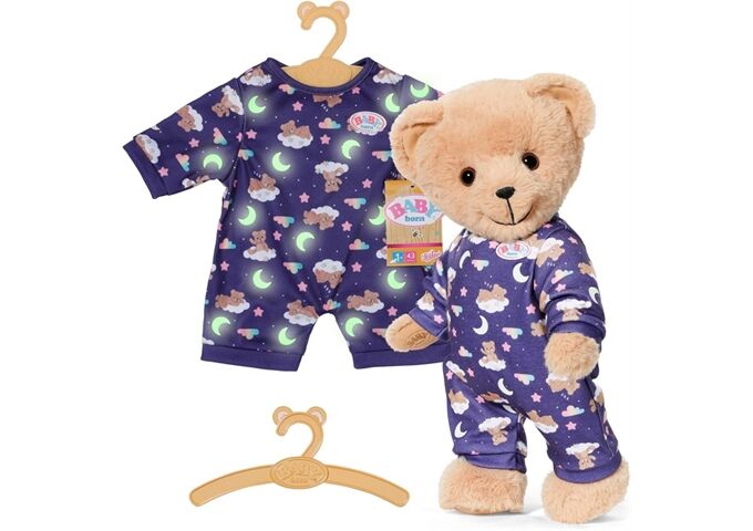 Zapf BABY born Teddy Schlafanzug Glow in