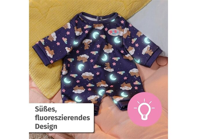 Zapf BABY born Teddy Schlafanzug Glow in
