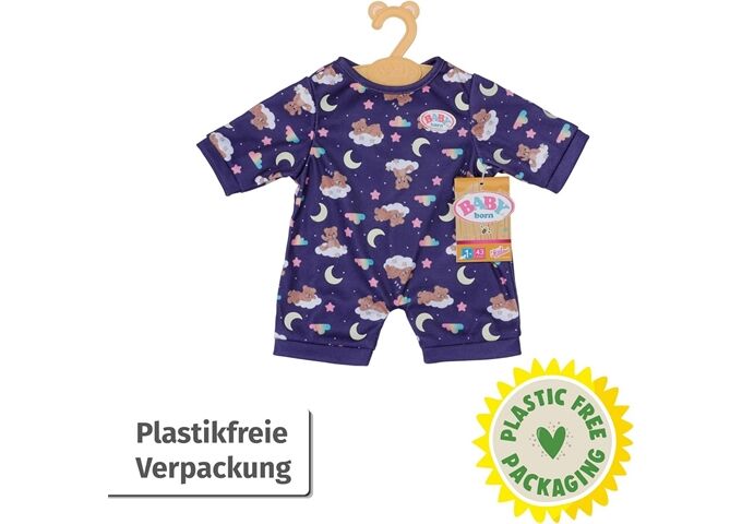 Zapf BABY born Teddy Schlafanzug Glow in