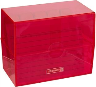 BRUNNEN Karteibox A7 gefüllt pink