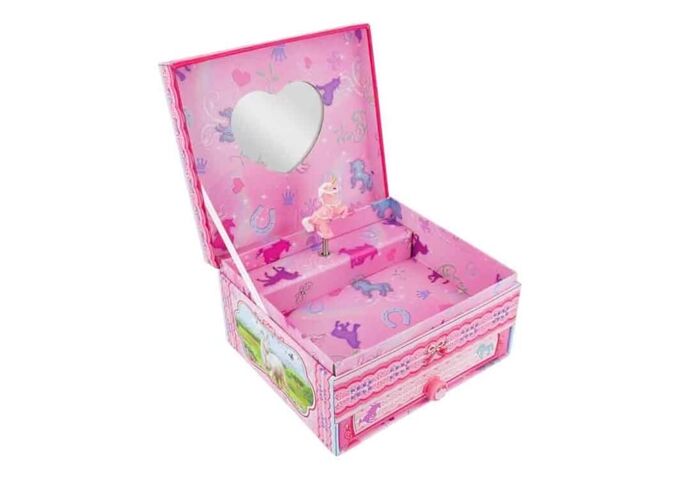 bb Klostermann Spieluhr Eckig M. Schubl. Pink Einhorn (