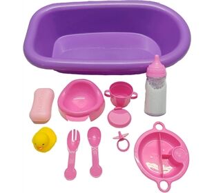 Amia AM Puppen-Badewanne m. Zubeh r-Set