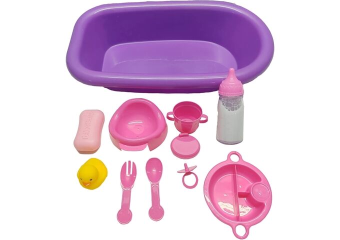 Amia AM Puppen-Badewanne m. Zubeh r-Set