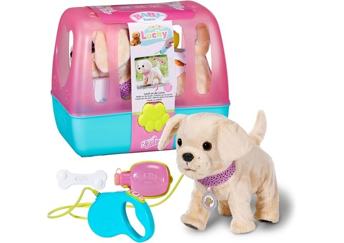 Zapf BABY born Mein Hund Lucky mit Box