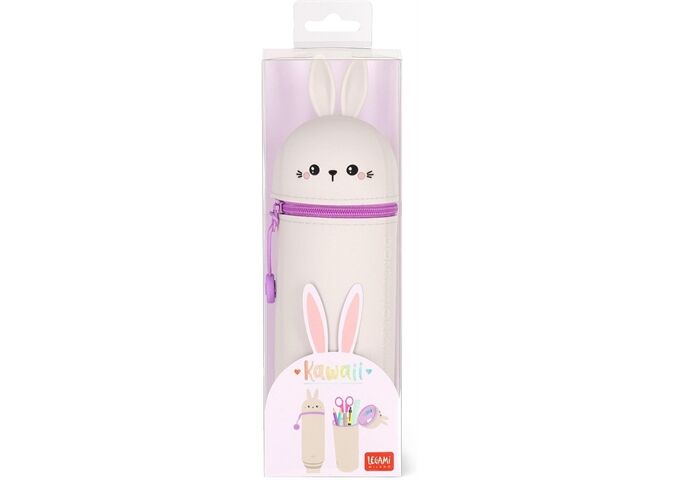 Legami KAWAII 2-IN-1 SOFT SILICONE PENCIL CASE - BUNNY