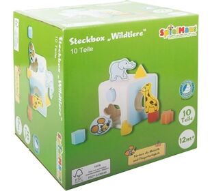 Spielmaus SMH Steckbox Wildtiere, 9 Teile