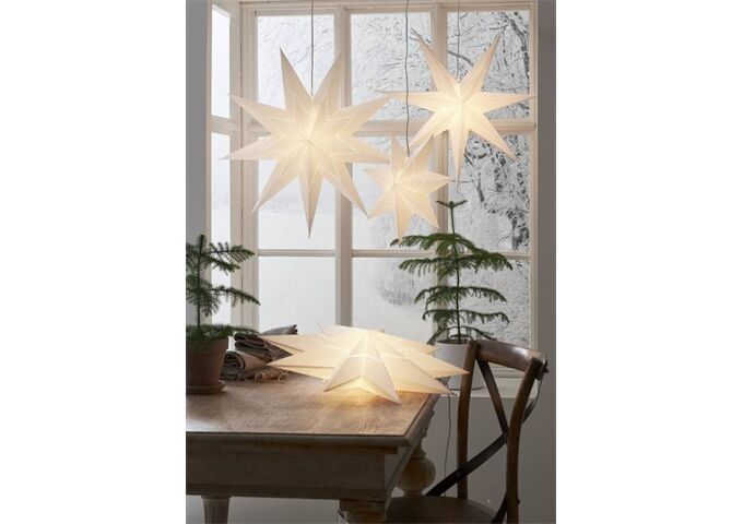 STAR TRADING Papierstern LYSA 60cm weiß incl. Kabel