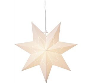 STAR TRADING Papierstern LYSA 43cm weiß incl. Kabel
