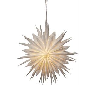 STAR TRADING Papierstern CLOUD 60cm weiß-Streifen ohne Kabel