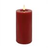 Candela LED Stumpenkerze Echtwachs Winter Red 7,5x15 cm