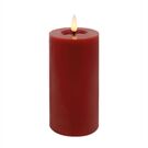 Candela LED Stumpenkerze Echtwachs Winter Red 7,5x15 cm