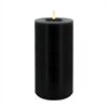 Candela LED Stumpenkerze Echtwachs Winter Black 10x20 cm