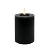 Candela LED Stumpenkerze Echtwachs Winter Black 7,5x10 cm
