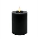 Candela LED Stumpenkerze Echtwachs Winter Black 7,5x10 cm
