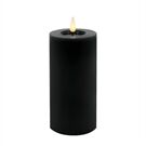 Candela LED Stumpenkerze Echtwachs Winter Black 7,5x15 cm