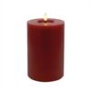 Candela LED Stumpenkerze Echtwachs Winter Red 10x15 cm