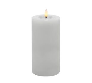 Candela LED Stumpenkerze Echtwachs Winter White 7,5x15 cm