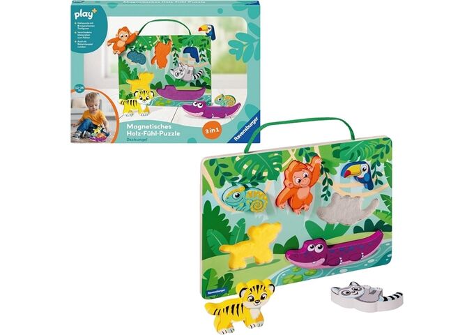 Ravensburger play + Holz-Fühl-Puzzle ; Dschungel