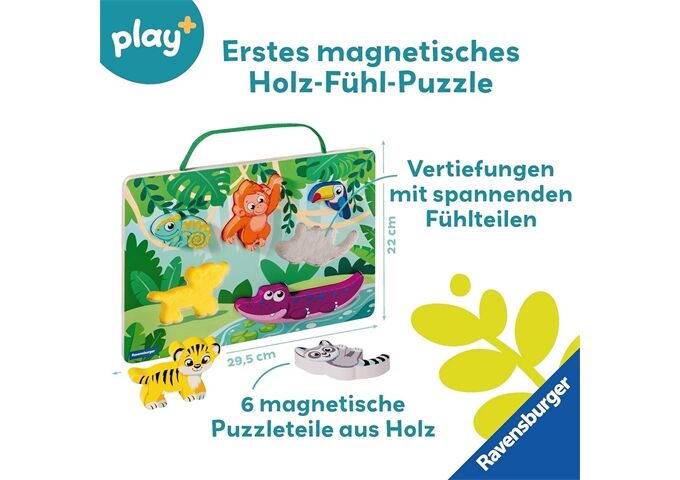 Ravensburger play + Holz-Fühl-Puzzle ; Dschungel