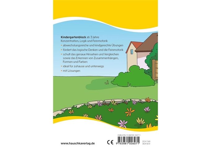 Hauschka Verlag Kindergarten- Konzentration,Logik,Feinmab 3 Jahren