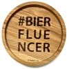 holzpost Untersetzer aus EICHE "'#BierFluencer"