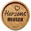 holzpost Untersetzer aus EICHE "Herzensmensch"