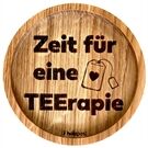 holzpost Untersetzer aus EICHE "Zeit für eine TEErapie"