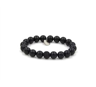 Ella in Love Perlenarmband 10mm black kugel