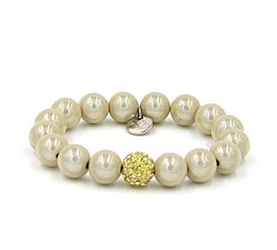 Ella in Love Perlenarmband 12mm creme kugel