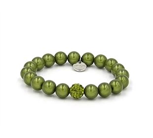 Ella in Love Perlenarmband 10mm farn