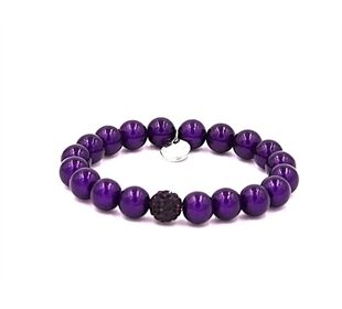 Ella in Love Perlenarmband 10mm pflaume kugel